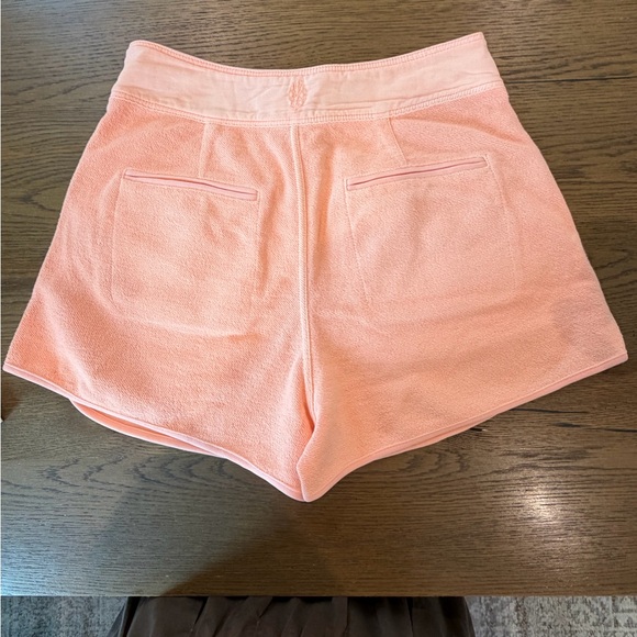 Free People Movement Peach Terry Cloth Cargo Shorts nwot size medium - Picture 3 of 4